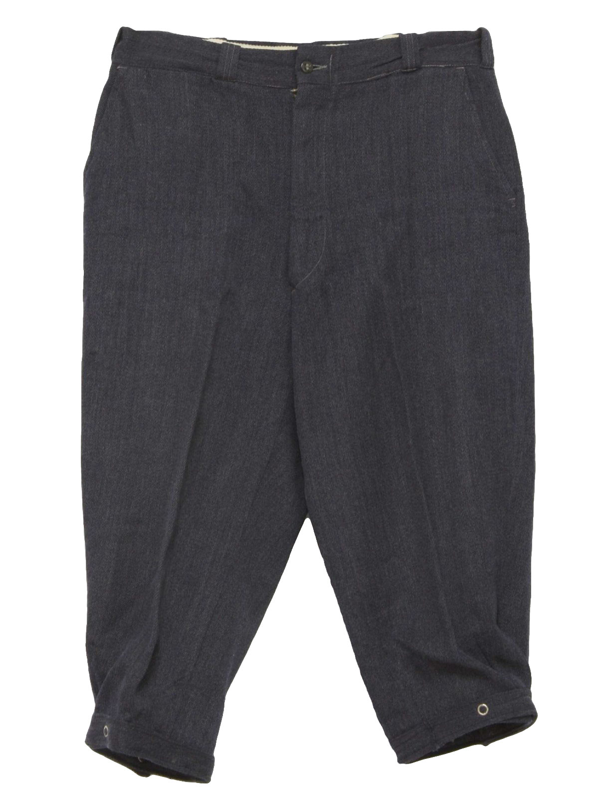 Retro 50s Pants: 50s -No Label- Mens charcoal heather wool whipcord ...