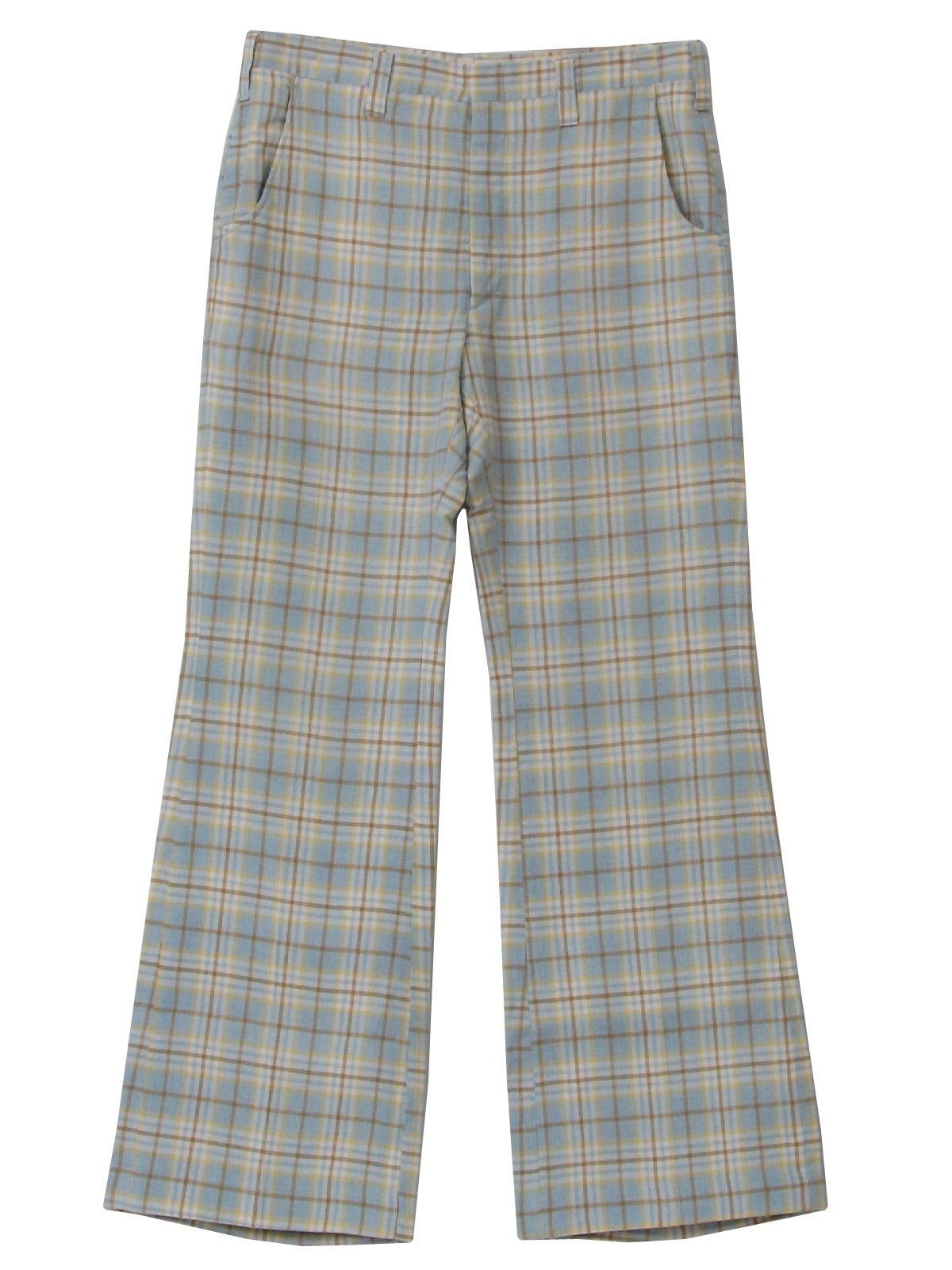 70's Haggar Bellbottom Pants: Early 70s -Haggar- Mens white, yellow ...