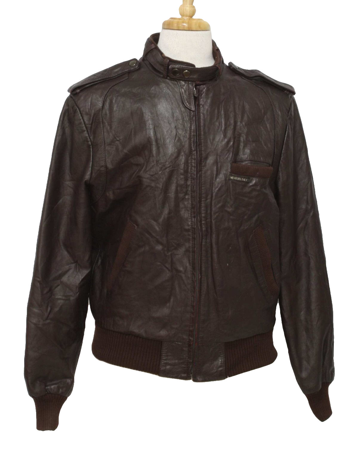 1980s Members Only Leather Jacket: 80s -Members Only- Mens cranberry ...