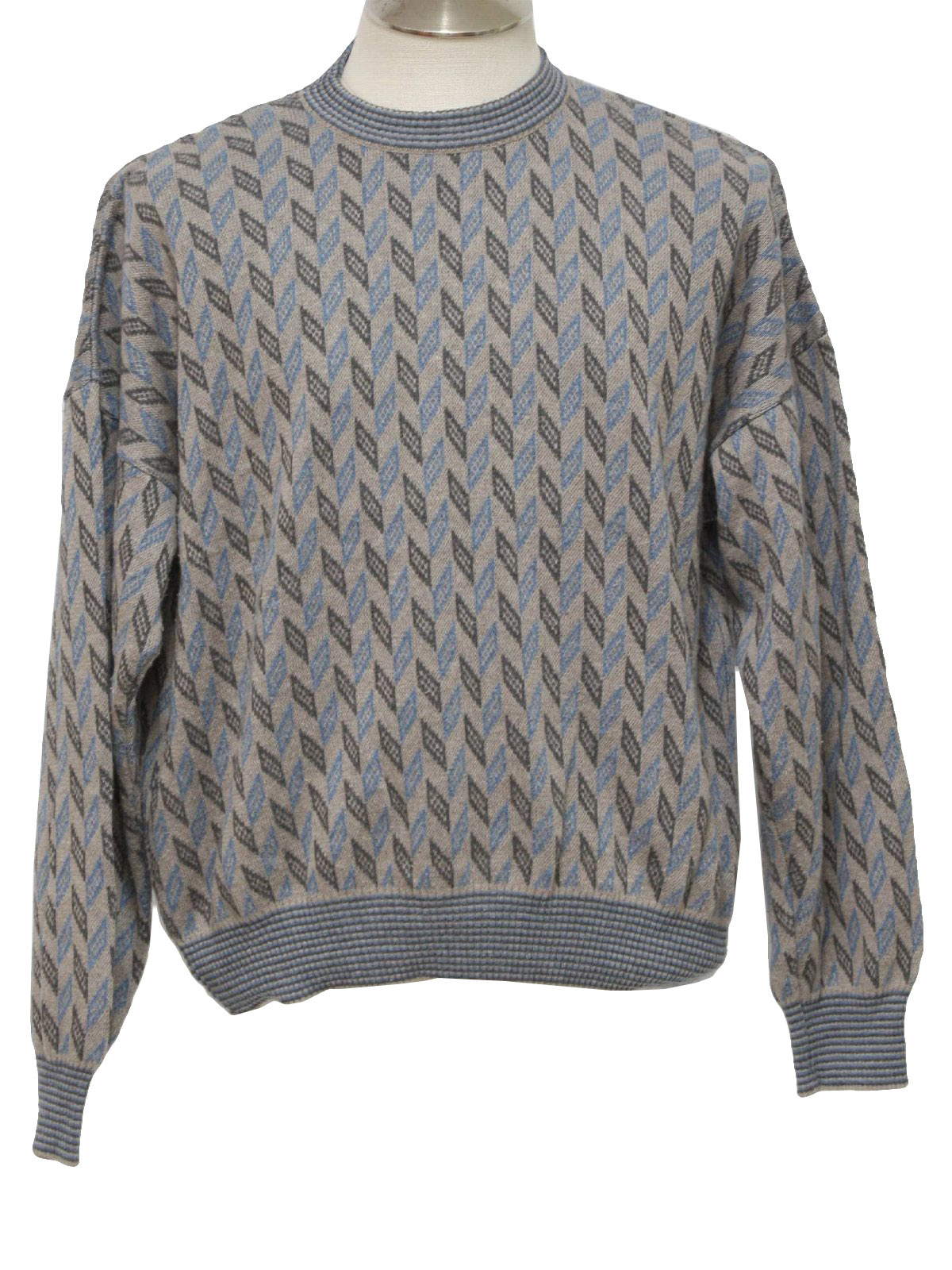 Retro 80s Sweater (Linea Uomo) : 80s -Linea Uomo- Mens grey, blue and ...
