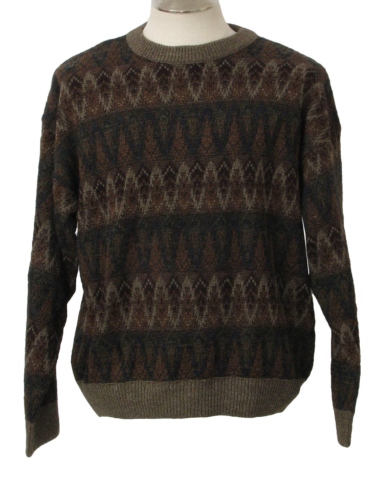 80s Vintage Towncraft Sweater: 80s -Towncraft- Mens dark tan, dark ...