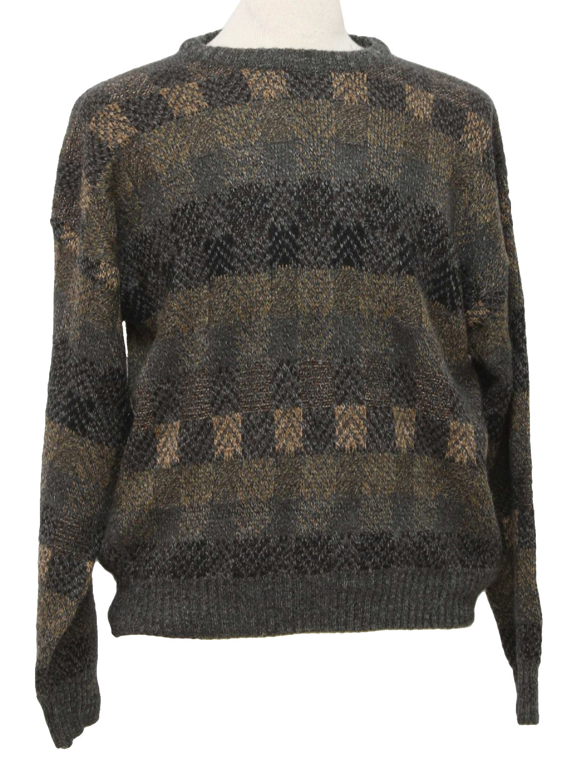 Towncraft Eighties Vintage Sweater: 80s -Towncraft- Mens grey, tan ...