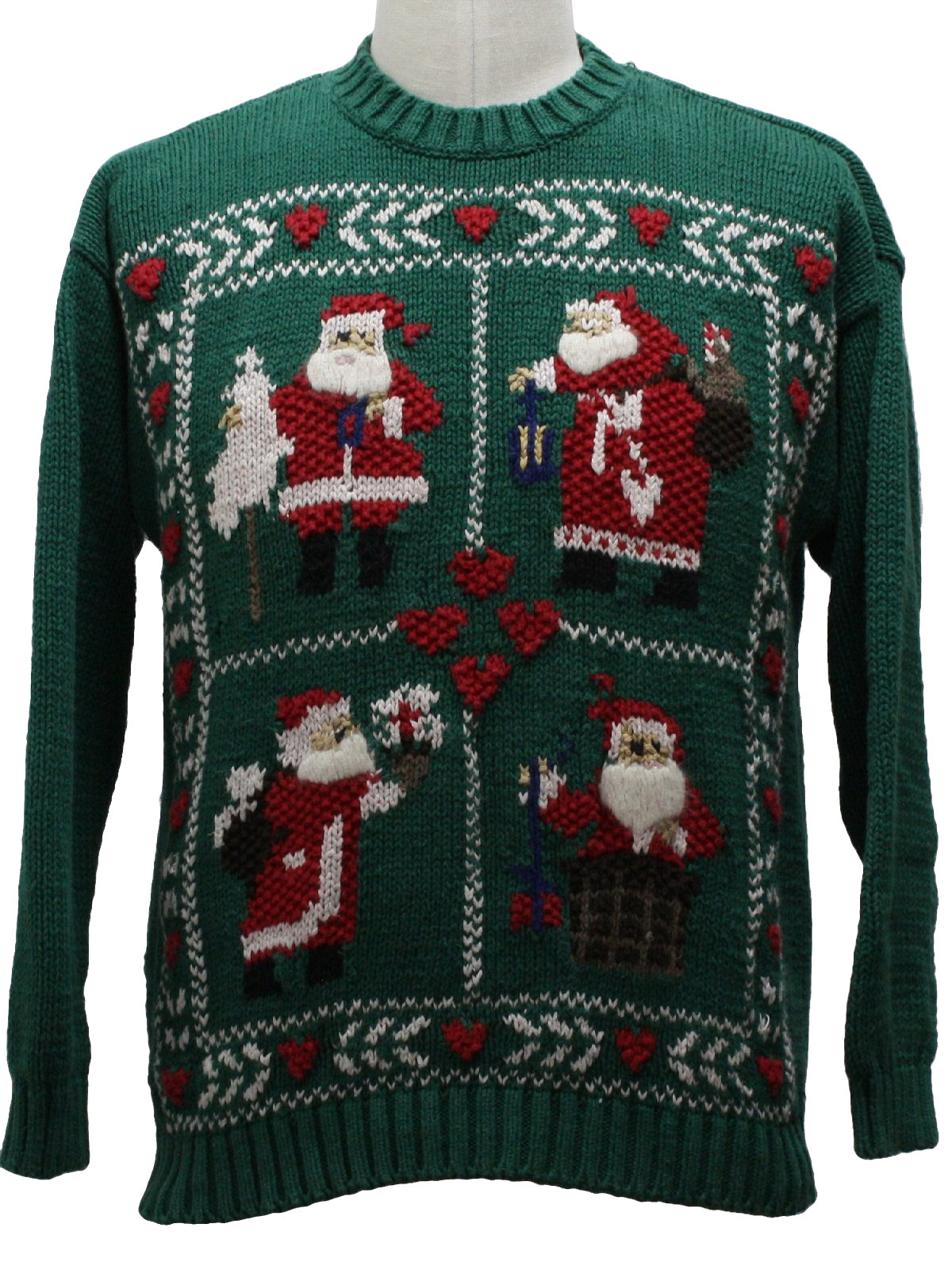 Country Kitsch Ugly Christmas Sweater: -Wip Stitch- Unisex green ...