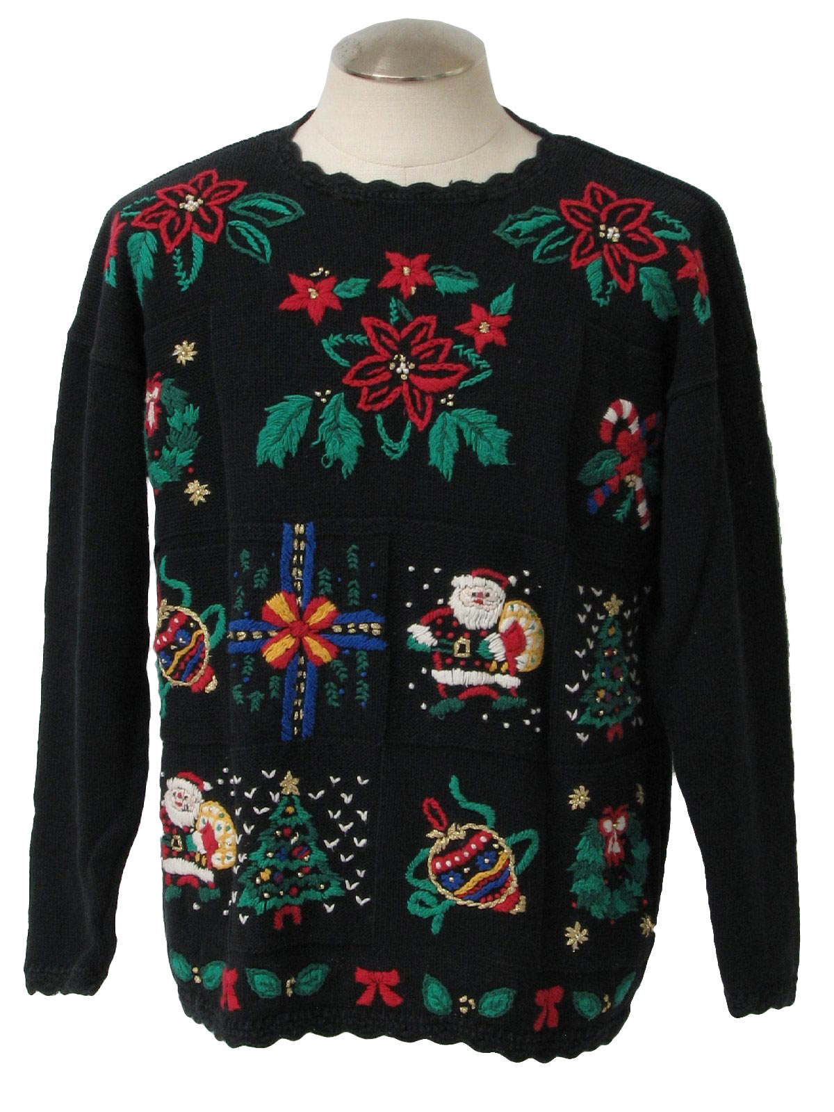 Ugly Christmas Sweater : -Work in Progress- Unisex black background ...