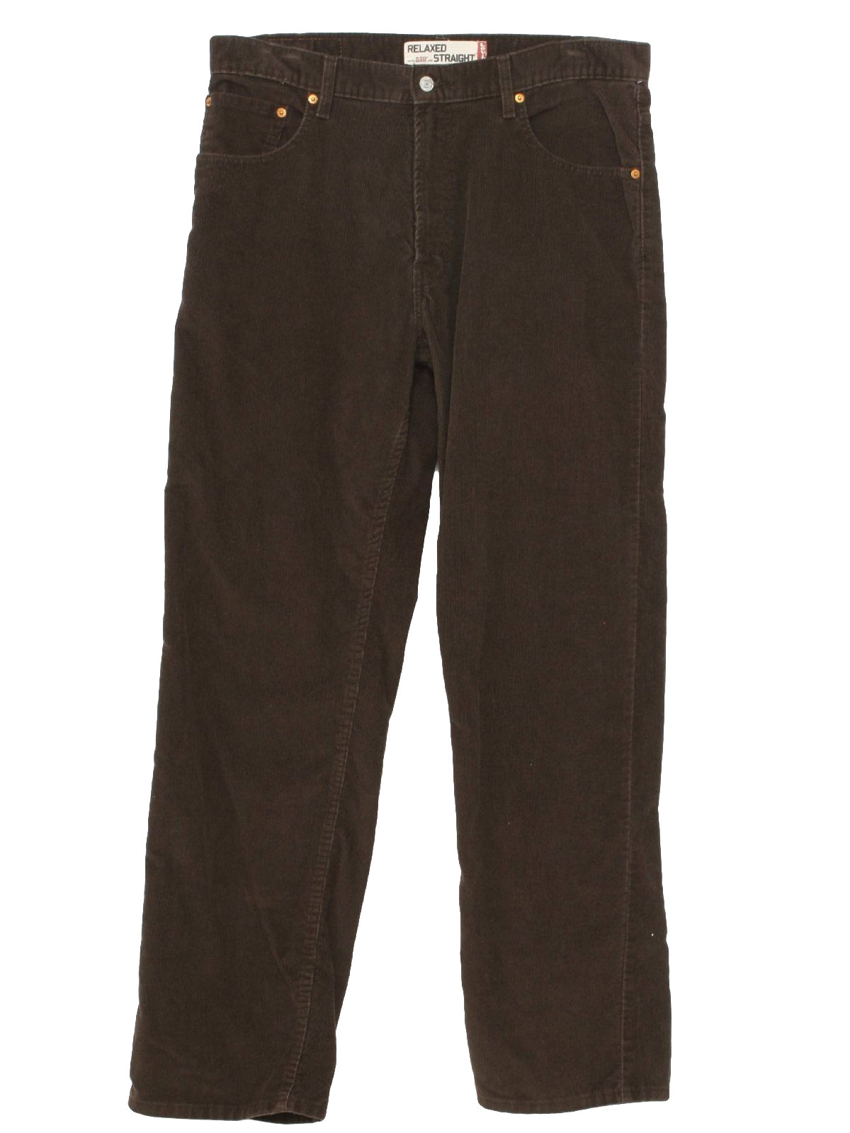 Vintage Levis 1990s Pants: 90s -Levis- Mens dark brown cotton polyester ...