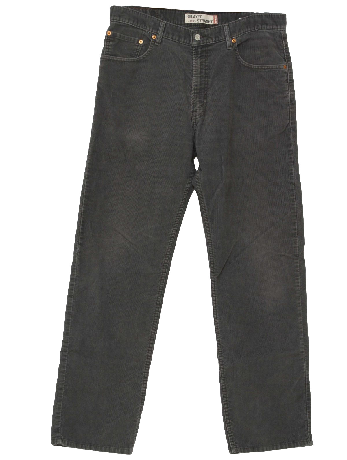 Vintage Levis Nineties Pants: 90s -Levis- Mens dark gray cotton ...