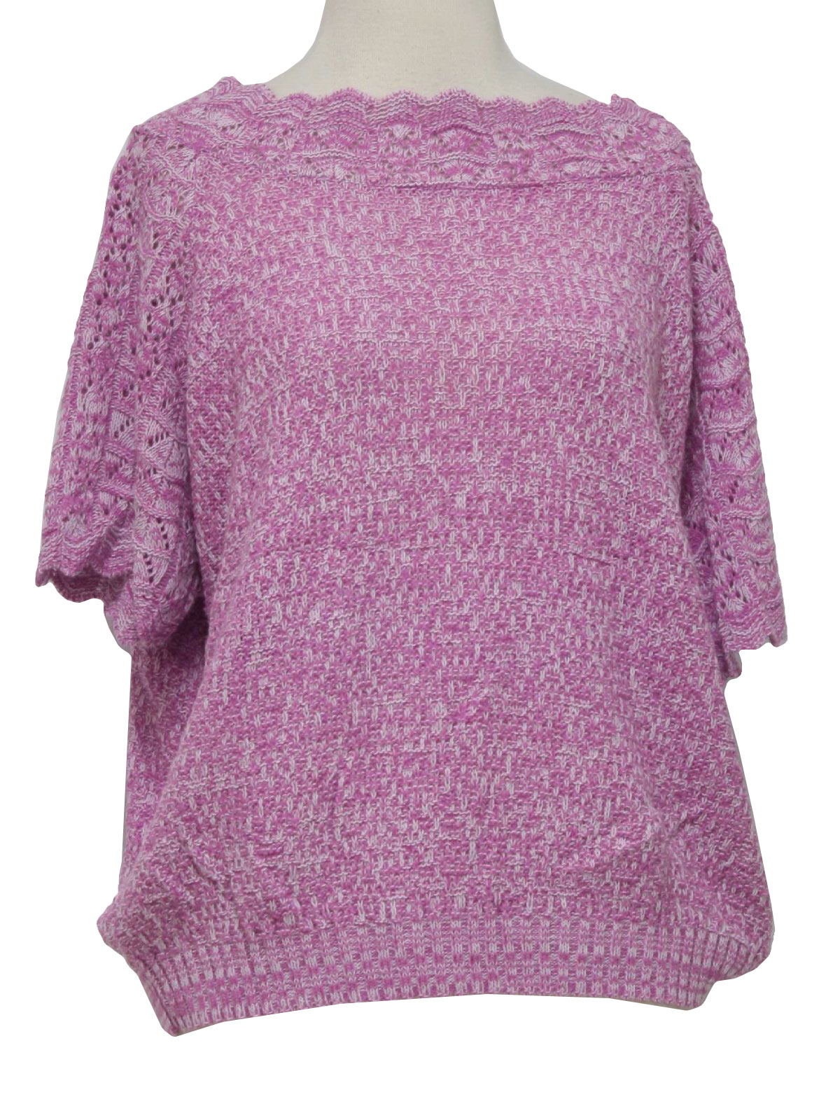 80's Haband Sweater: 80s -Haband- Womens purple and white heathered ...
