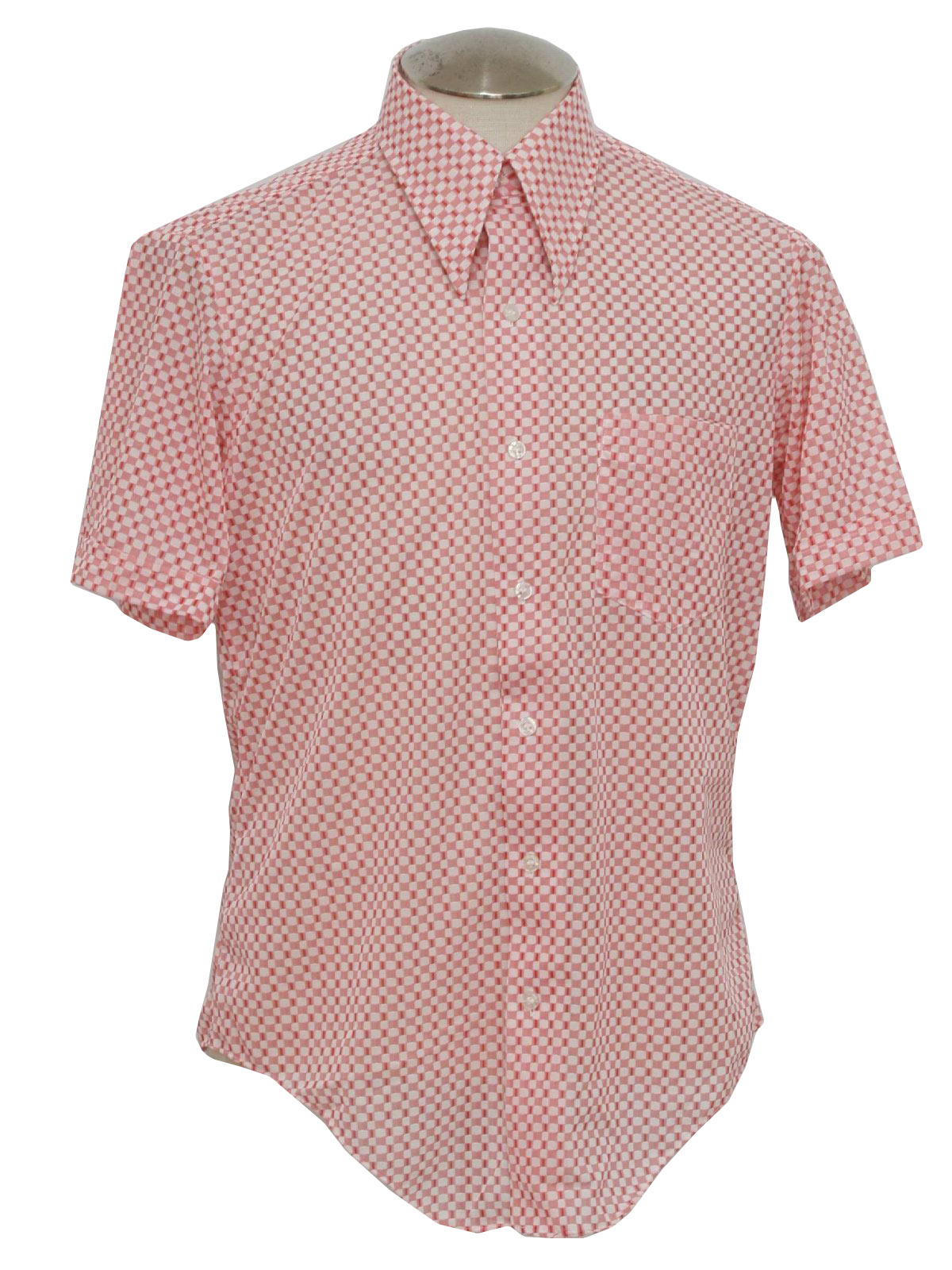 Seventies Debonair Print Disco Shirt: 70s -Debonair- Mens red and white ...