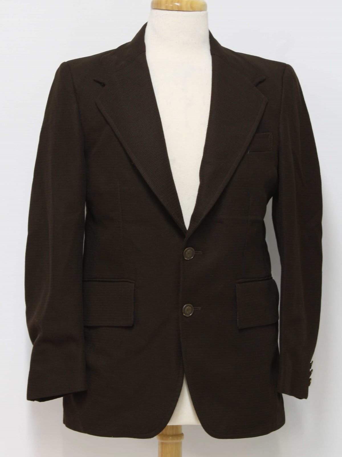 Retro 1970s Jacket: 70s -Missing Label- Mens dark brown, longsleeve ...