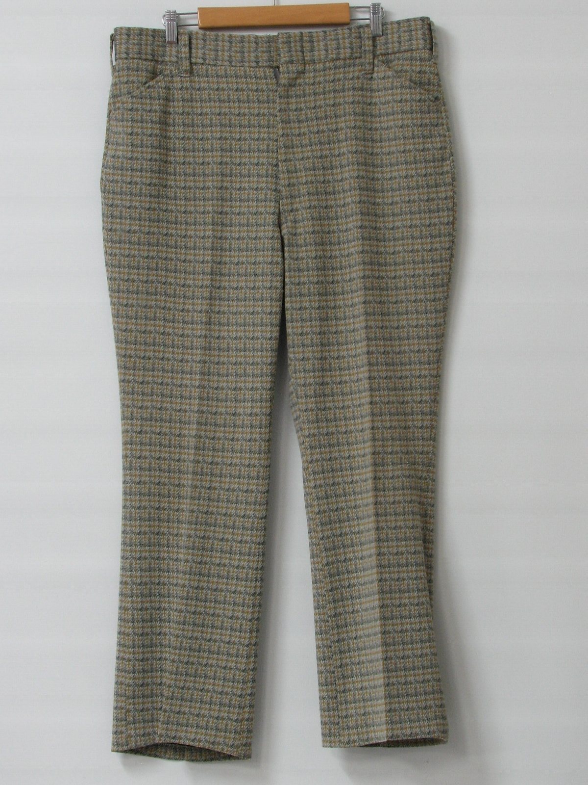 70's Kmart Flared Pants / Flares: 70s -Kmart- Mens grey, green, yellow ...