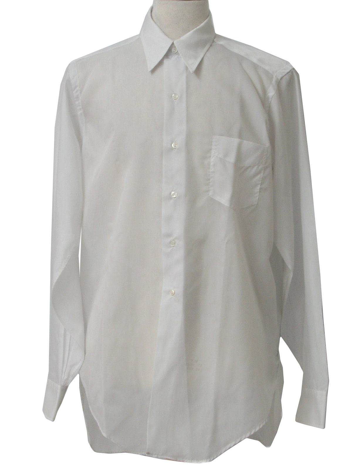 50s Retro Shirt: Late 50s -Excello- Mens white see-through dacron ...