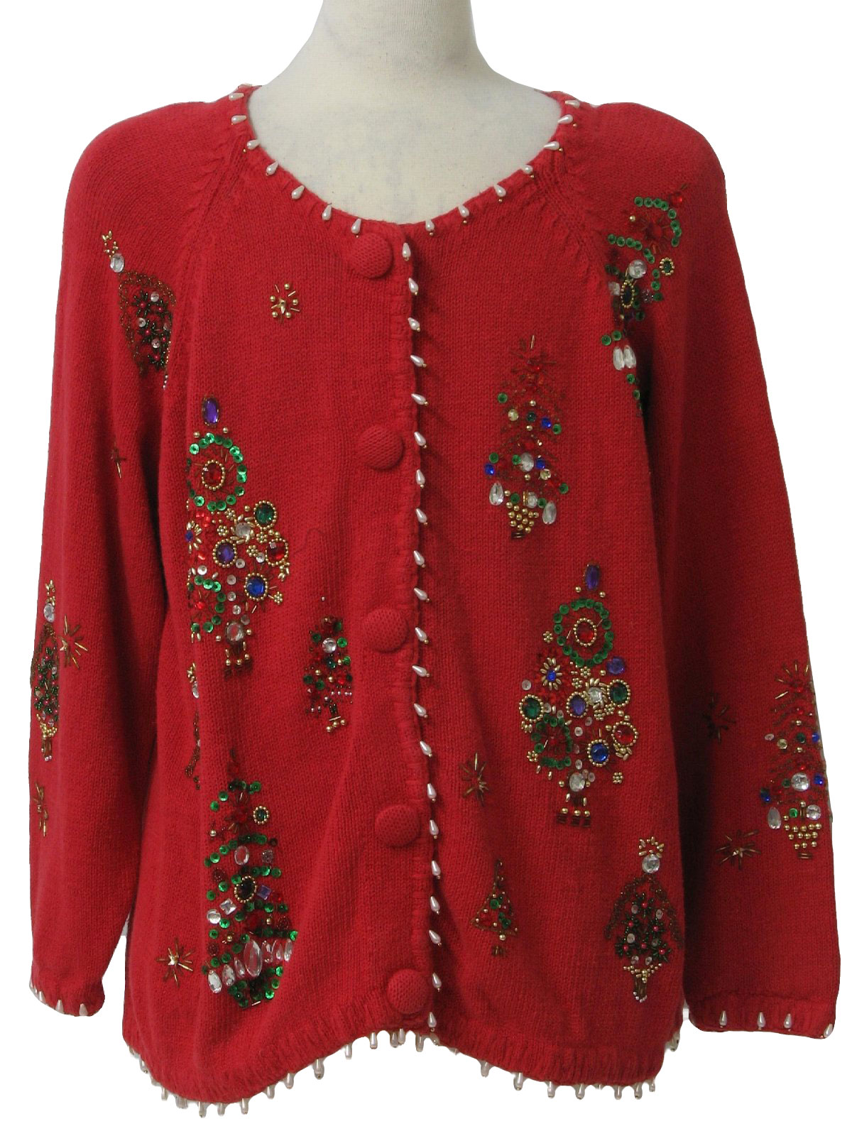 Womens Ugly Christmas Beaded Cocktail Sweater: -Victoria Woman- Womens ...