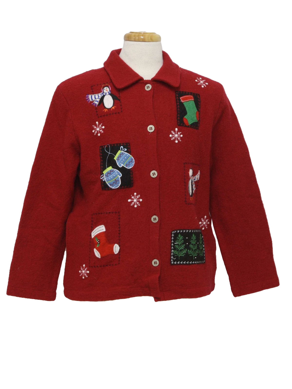 Womens Ugly Christmas Sweater: -Alfred Dunner- Womens red, midnight ...