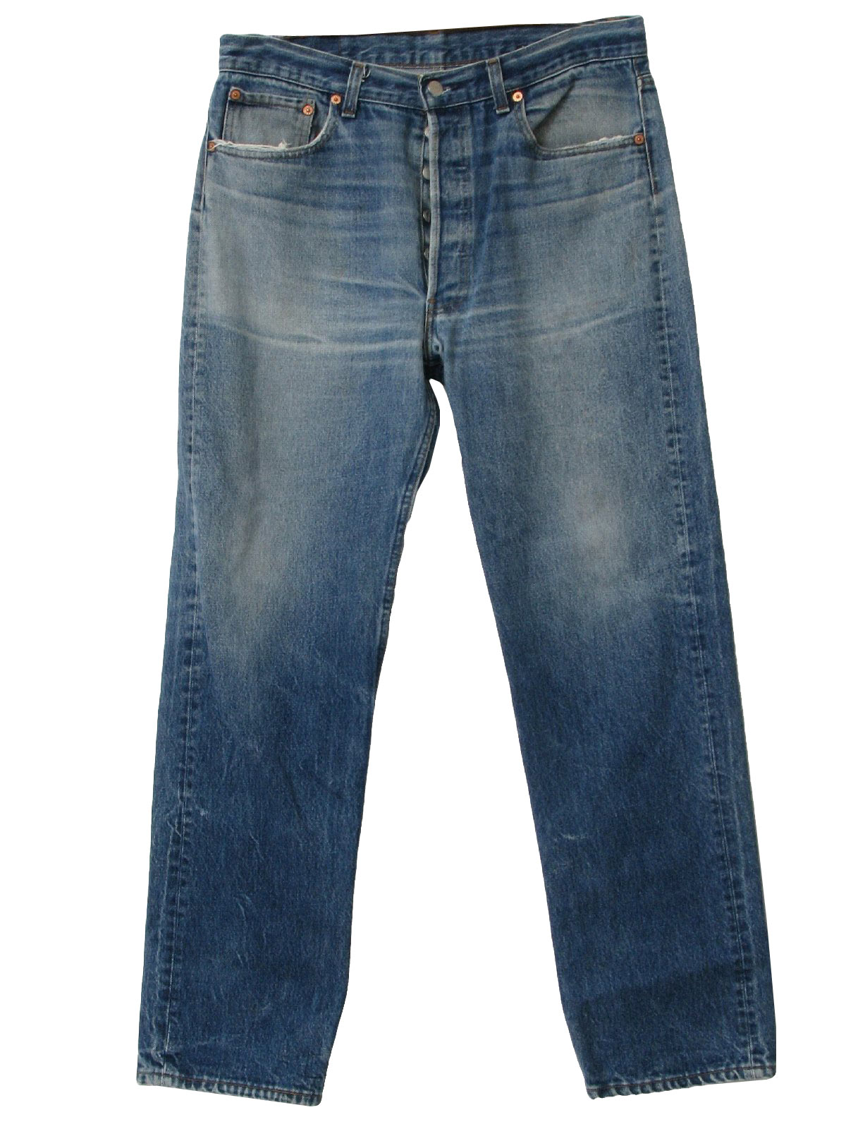 1980's Vintage Levis Pants: 80s -Levis- Mens faded blue cotton denim ...