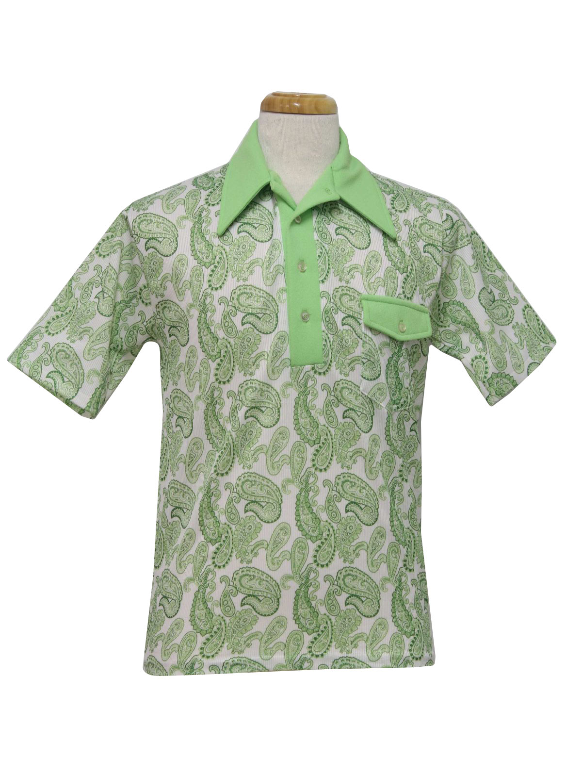 Vintage Atlantis 60's Knit Shirt: Late 60s -Atlantis- Mens lime green ...