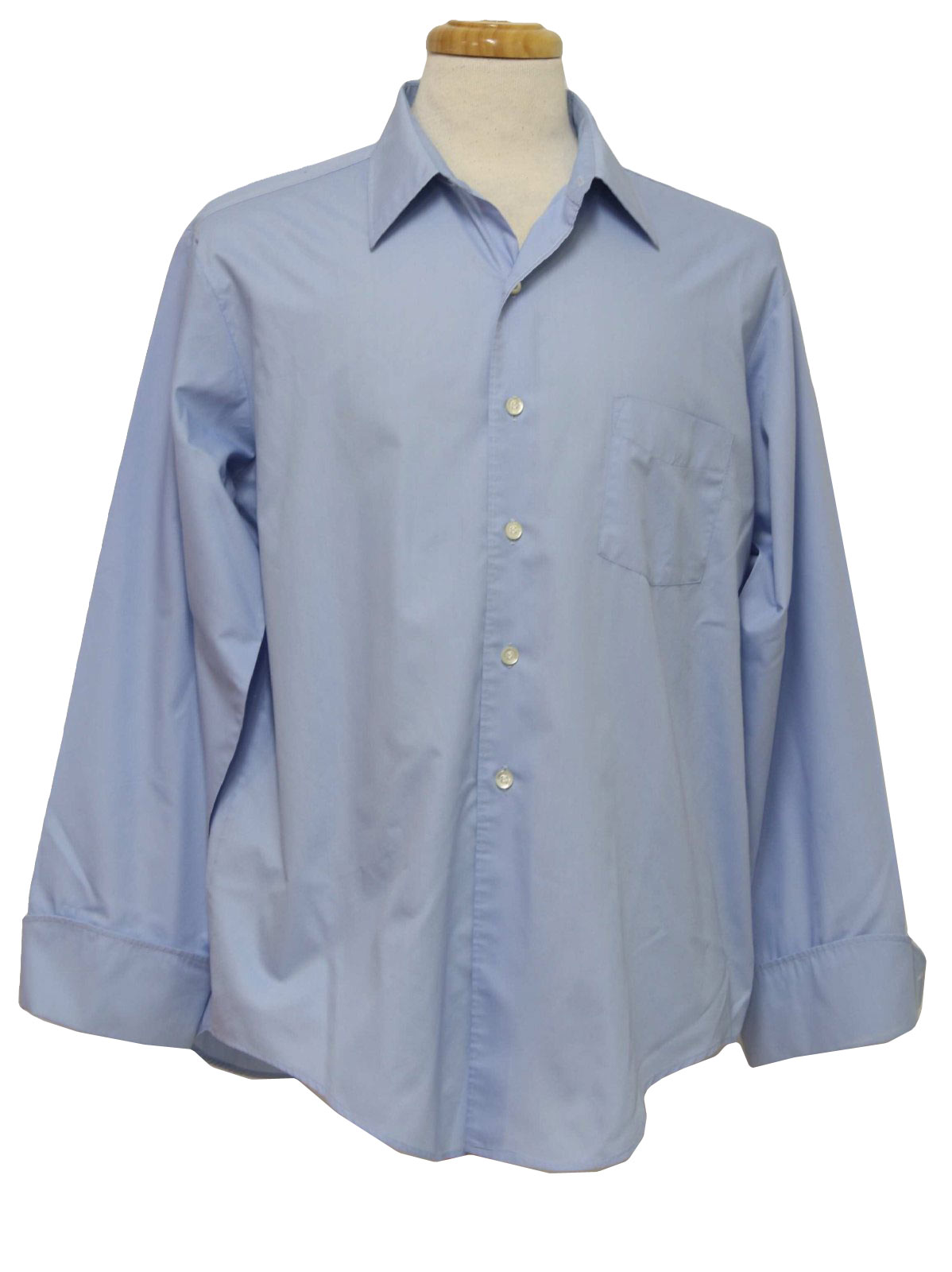 Vintage 1960's Shirt: 60s -Towncraft Penn Prest- Mens light blue ...