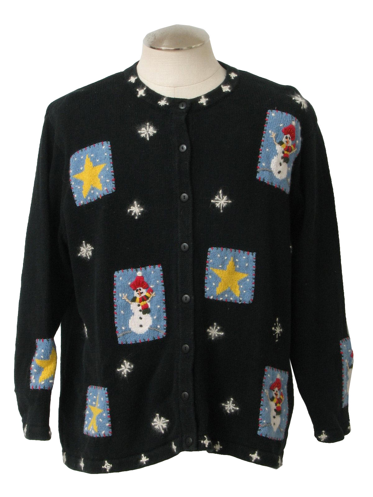 Ugly Christmas Sweater: -Quacker Factory- Unisex black background ...