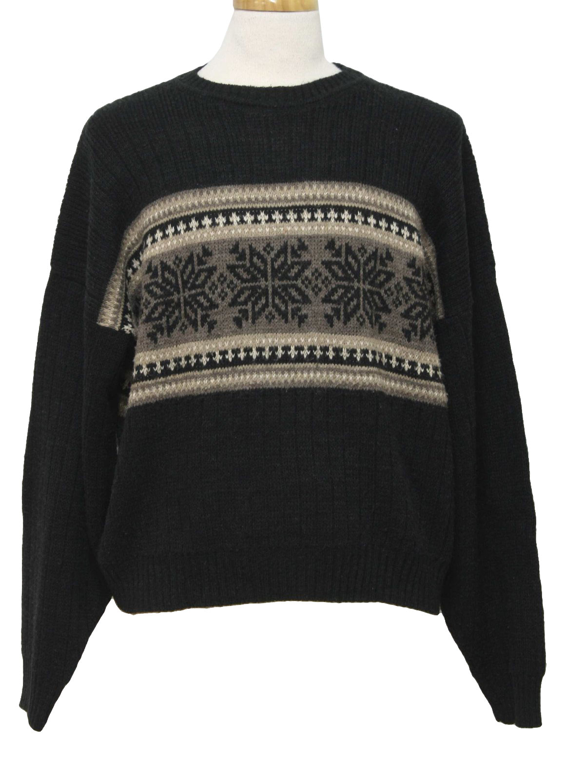 90s Vintage Scandia Sweater: 90s -Scandia- Mens black, tan, off-white ...