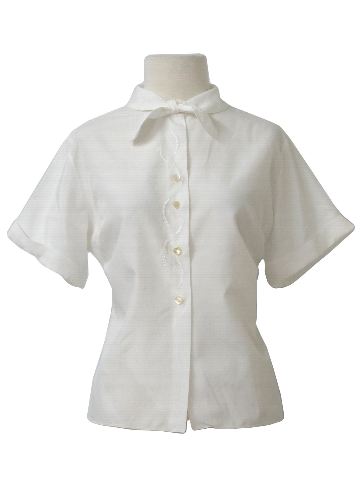 The Pilot Blouse 1950s Vintage Shirt: 50s style (made in 70s) -The ...