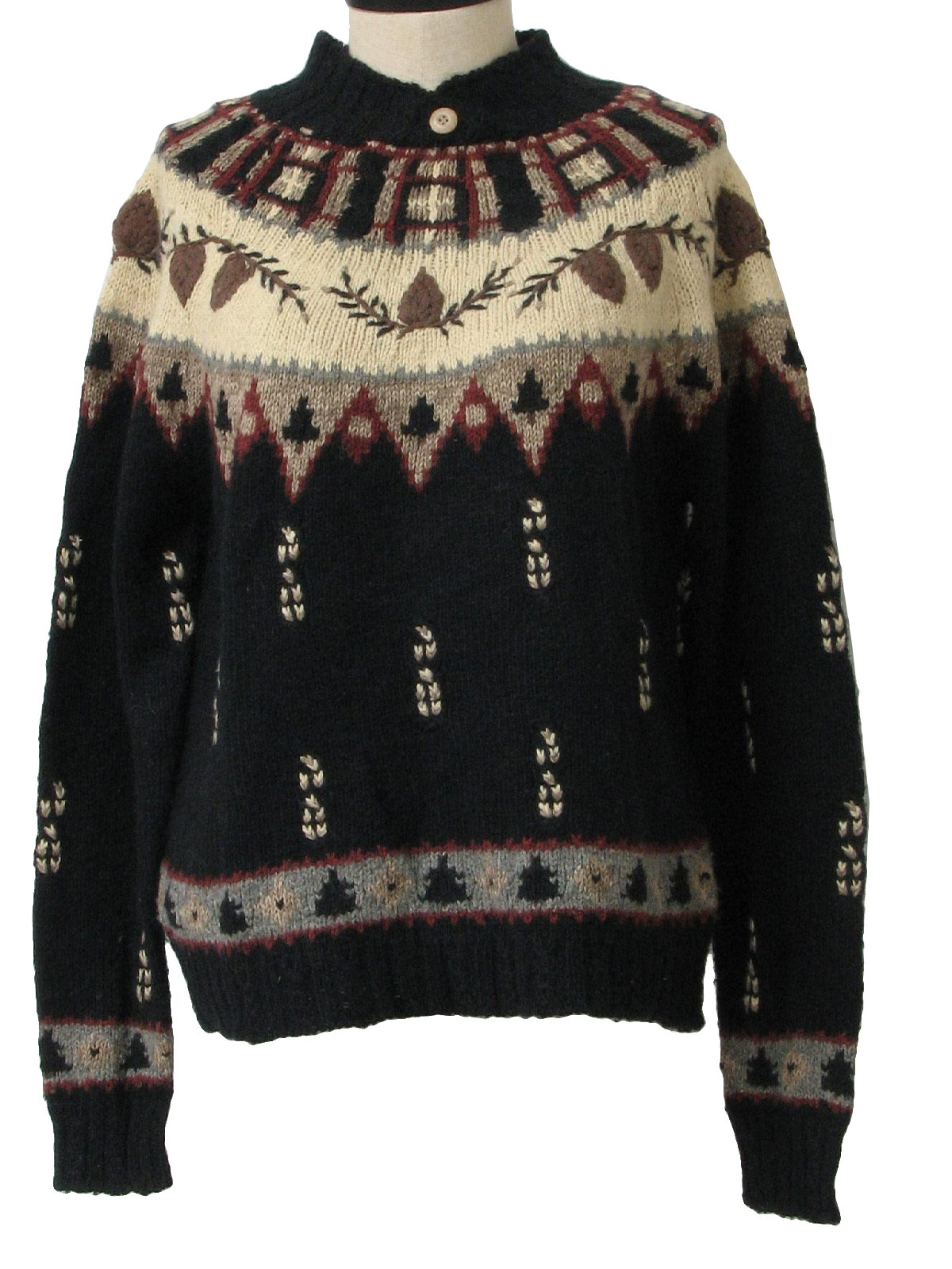 Vintage St Johns Bay 1990s Sweater: 90s -St Johns Bay- Womens black ...