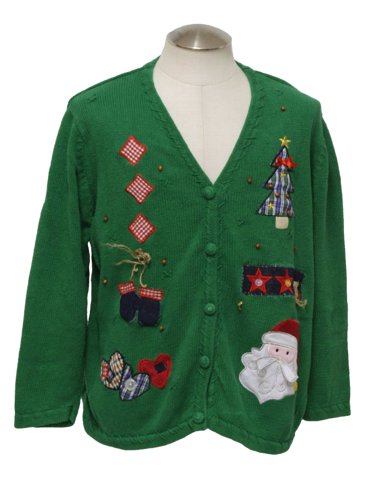 Ugly Christmas Cardigan Sweater: -Basic Editions- Unisex Kelly green ...