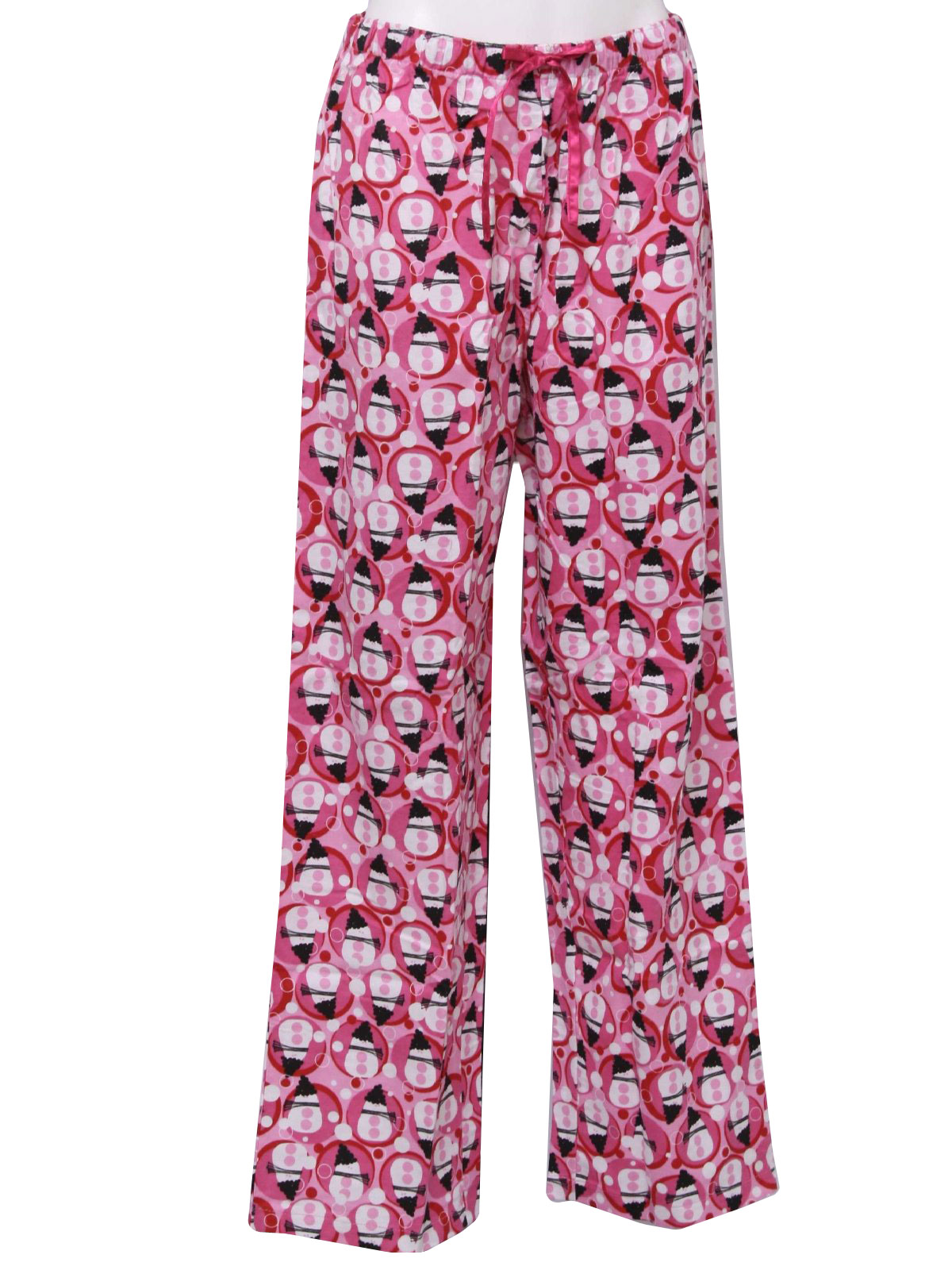 Accessories Ugly Christmas Snowman Lounge Pants to wear with your Ugly Christmas Sweater 90s Made recently Nina Capri Unisex pink background with white hot pink and black cotton flannel blend Christ...