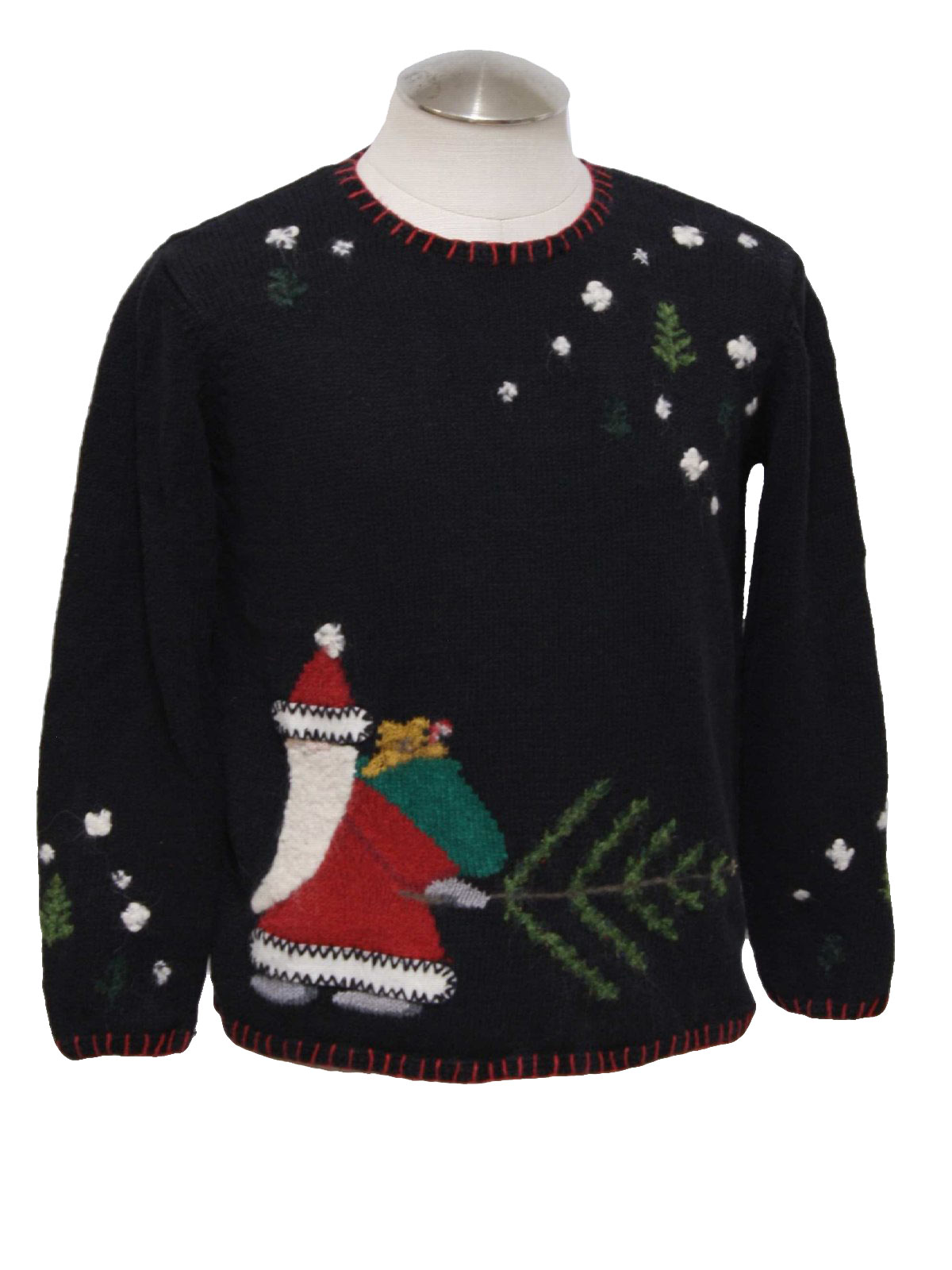 Ugly Christmas Sweater: -Northern Isles- Unisex black background ramie ...