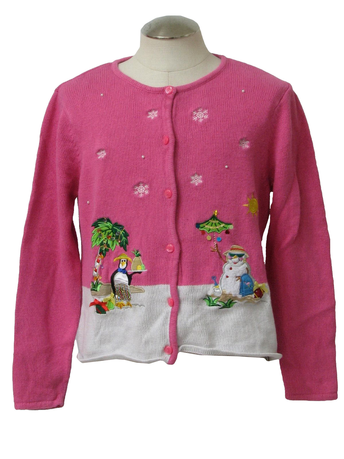 tropical christmas sweater