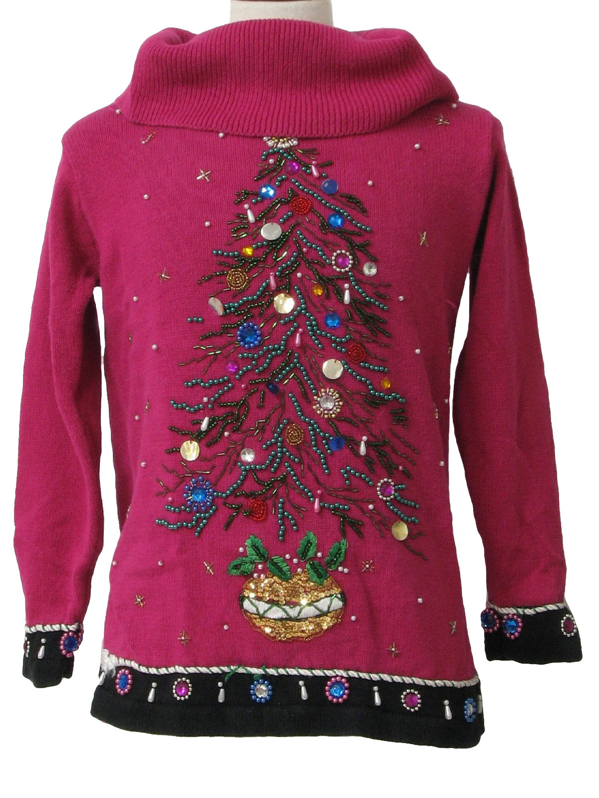 hot pink christmas sweater