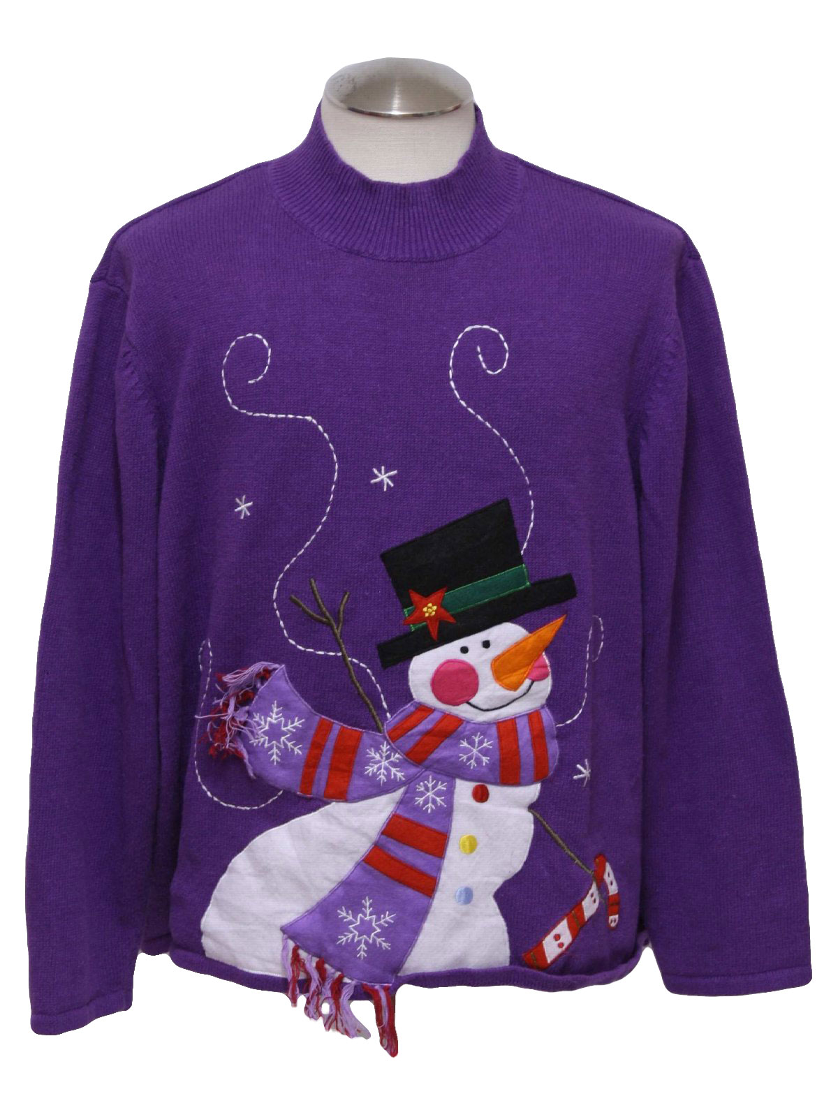 Ugly Christmas Sweater: -Jennifer Lauren- Unisex purple background