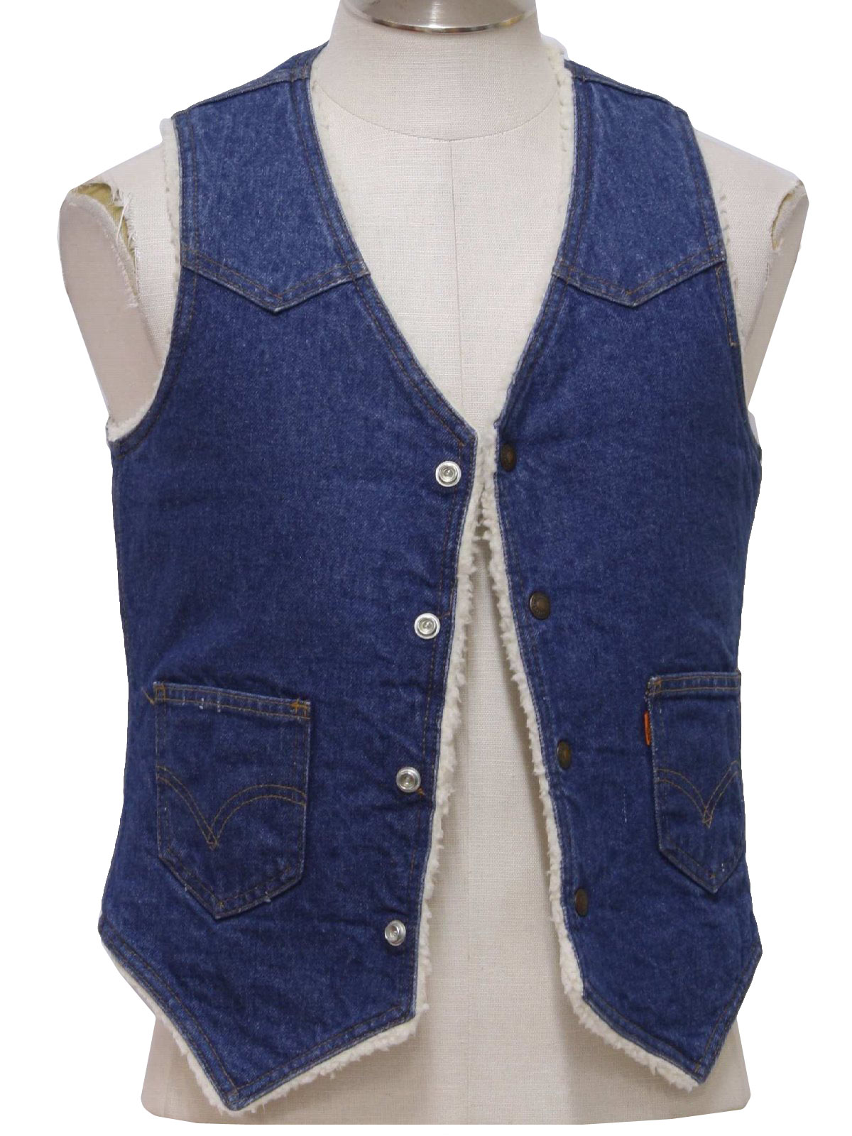 levis denim vest mens