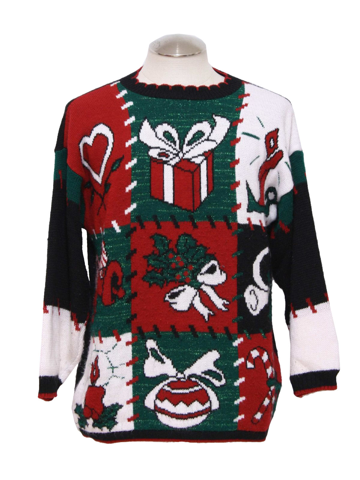1980's Ugly Christmas Sweater (Holiday Time): 80s authentic vintage ...