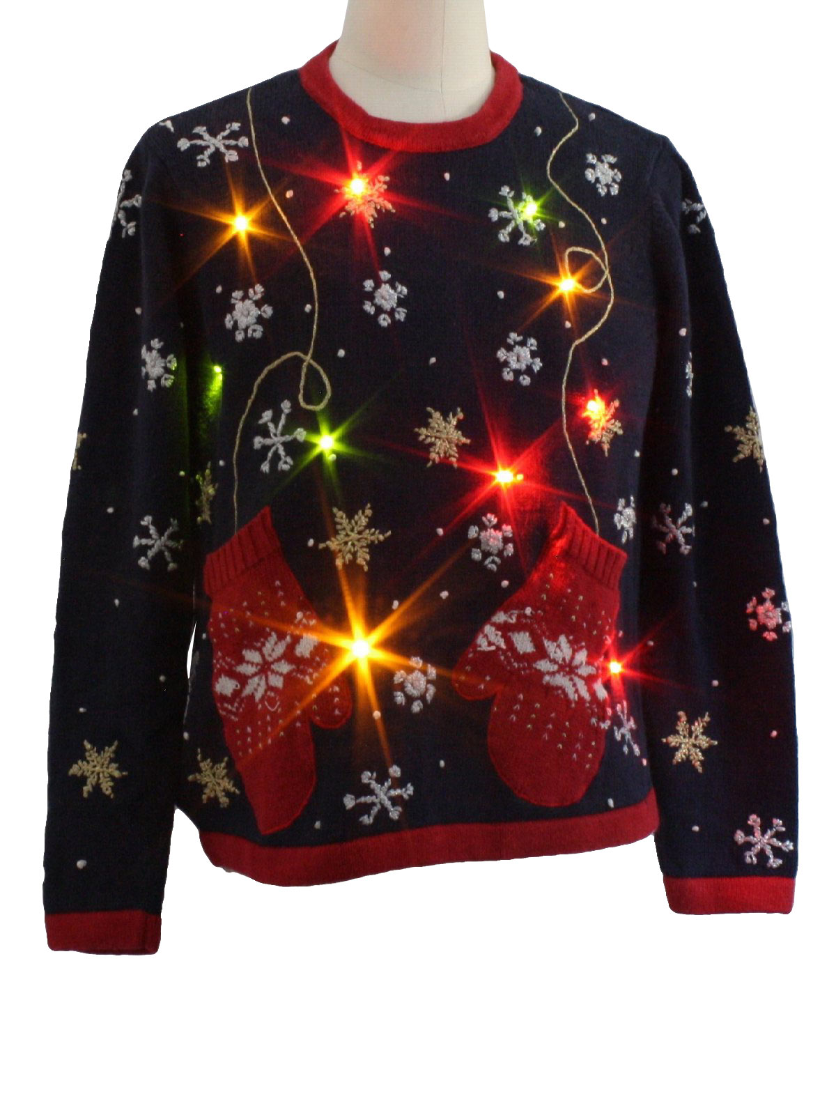 Womens Lightup Ugly Christmas Sweater : -All Points- Womens blue ...