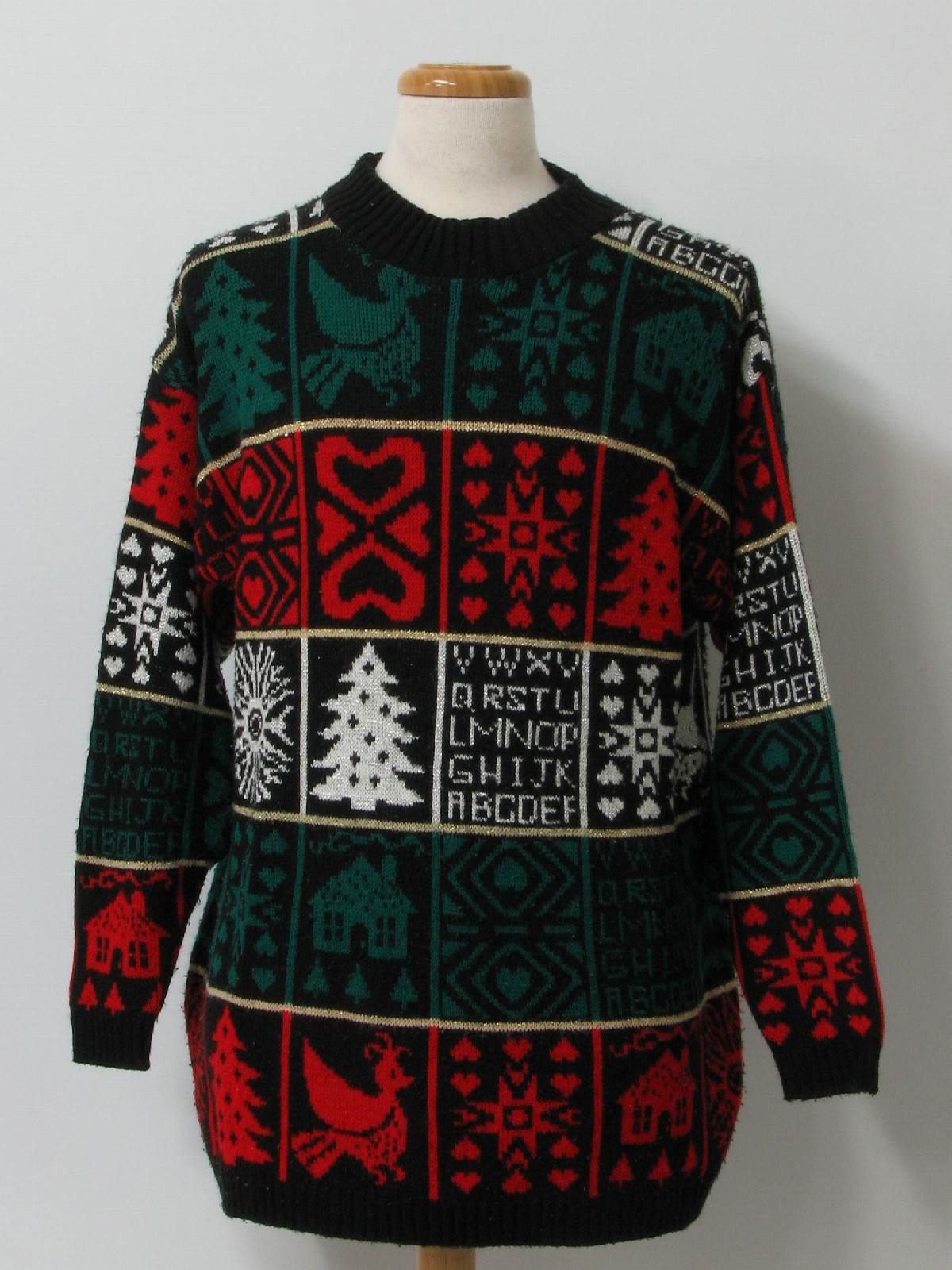Vintage 1980's Ugly Christmas Sweater: 80s authentic vintage -Trimmings ...