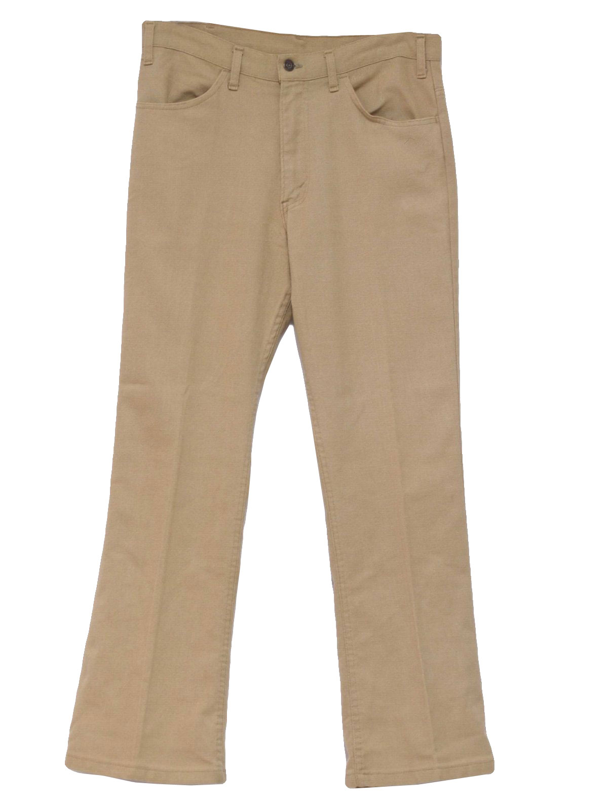 70's Vintage Flared Pants / Flares: 70s -Levis Sta Prest- Mens tan ...