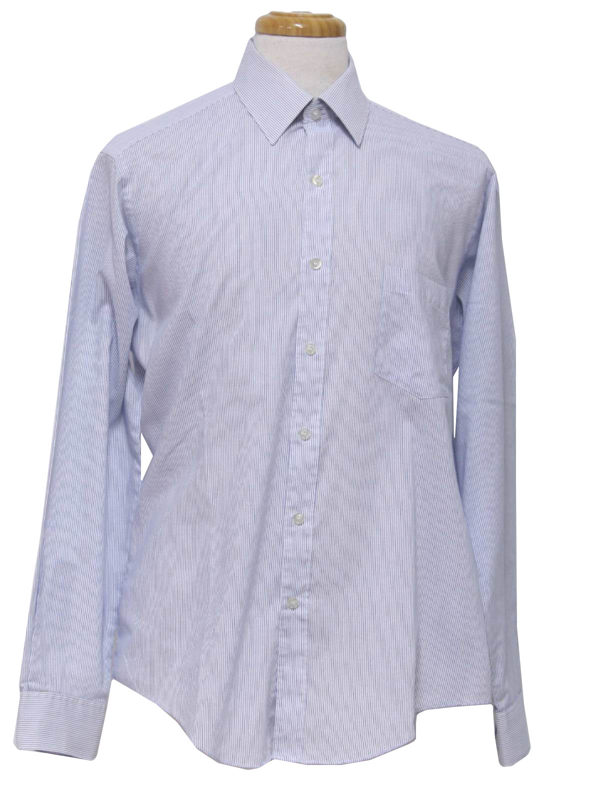 Retro 1980's Shirt (Ketch) : 80s -Ketch- Mens white and blue woven-in ...