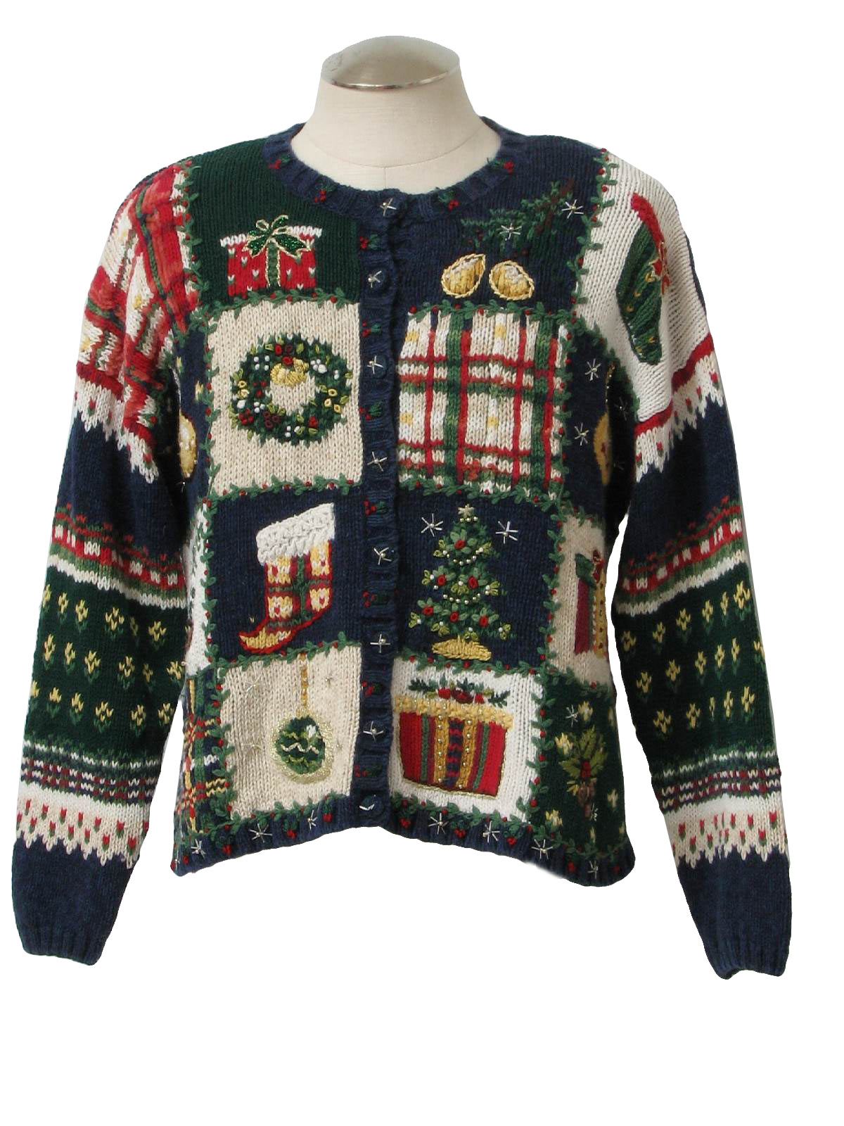 Womens Country Kitsch Ugly Christmas Sweater: -Tiara International ...