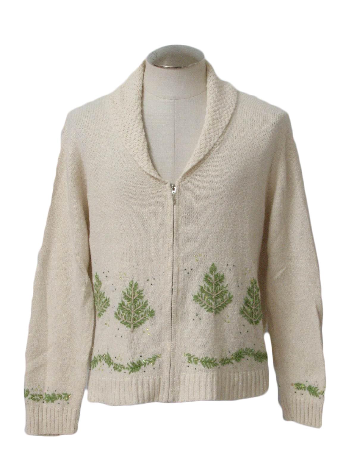 Womens Minimalist Ugly Christmas Cardigan Sweater: -North Crest- Womens ...