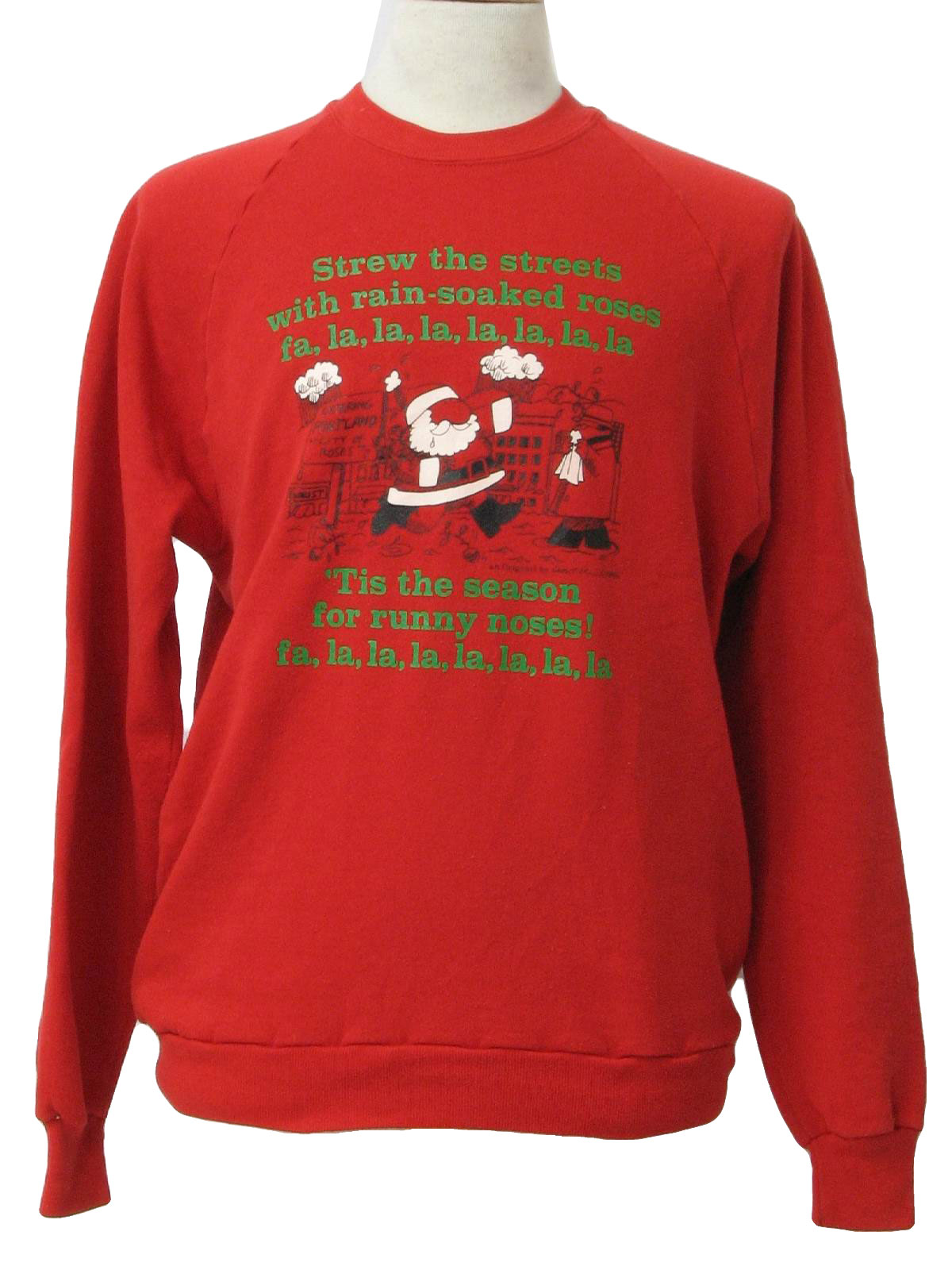 Jerzees Eighties Vintage Ugly Christmas Sweatshirt: 80s authentic ...
