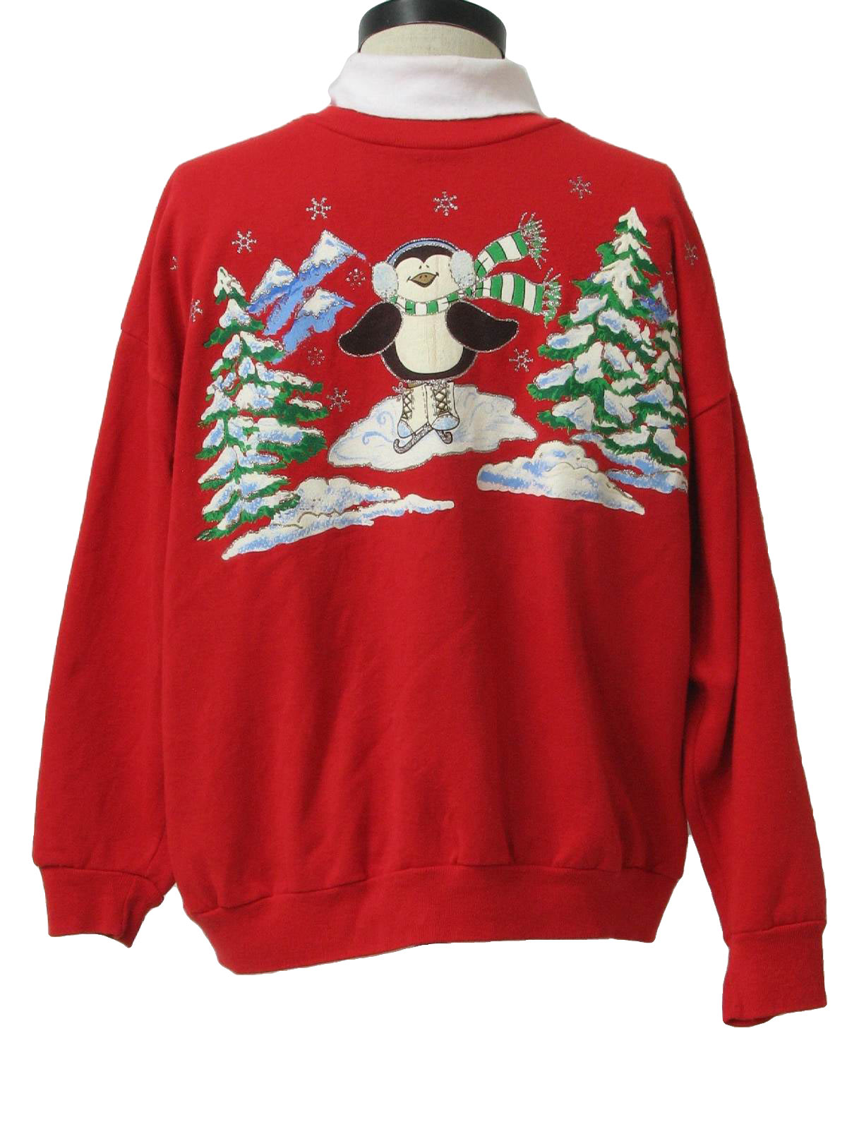 Ugly Christmas Sweatshirt: -Nut Cracker- Unisex red background acrylic ...