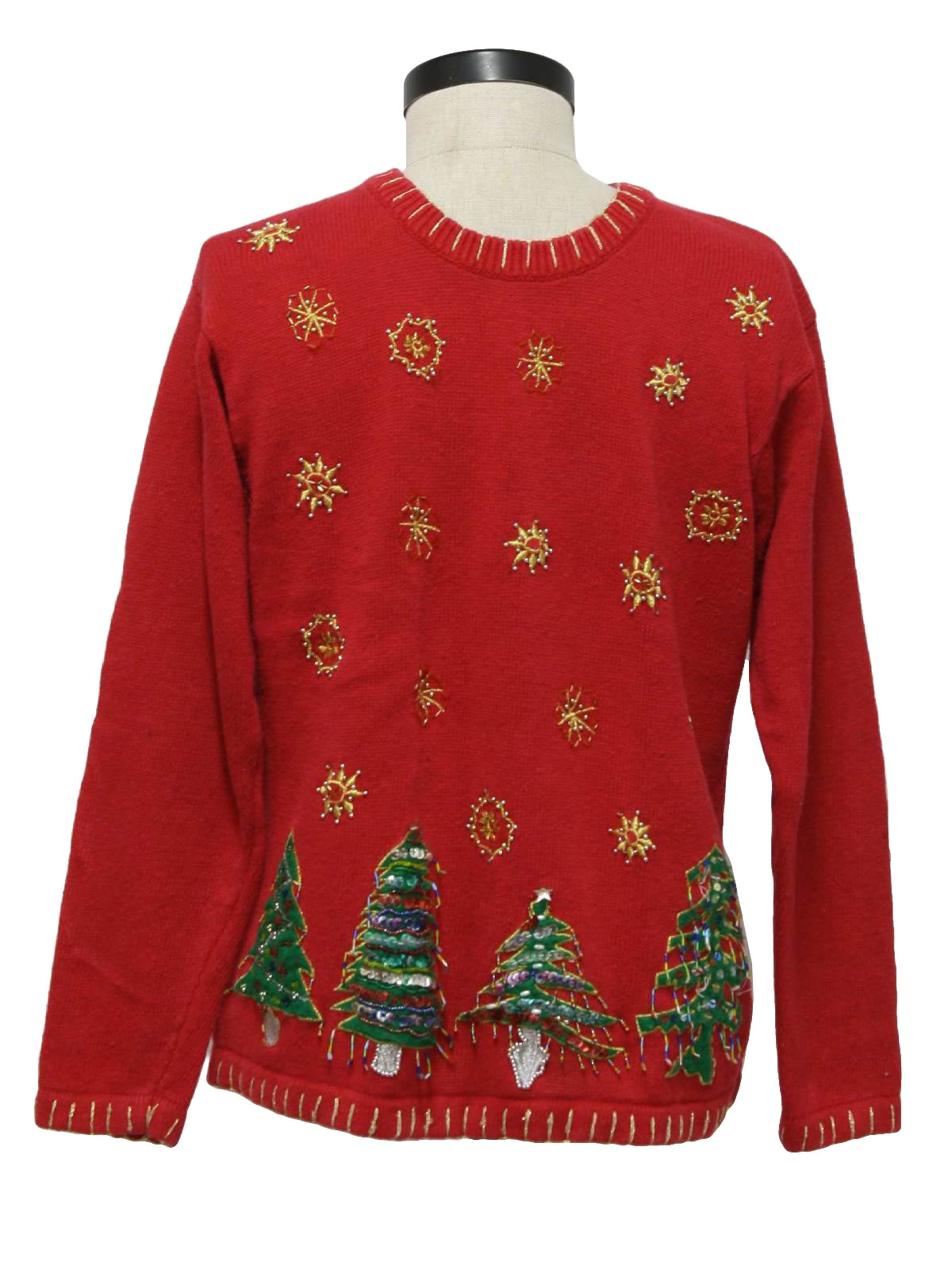 Womens Ugly Christmas Sweater: -Lisa International- Womens red ...