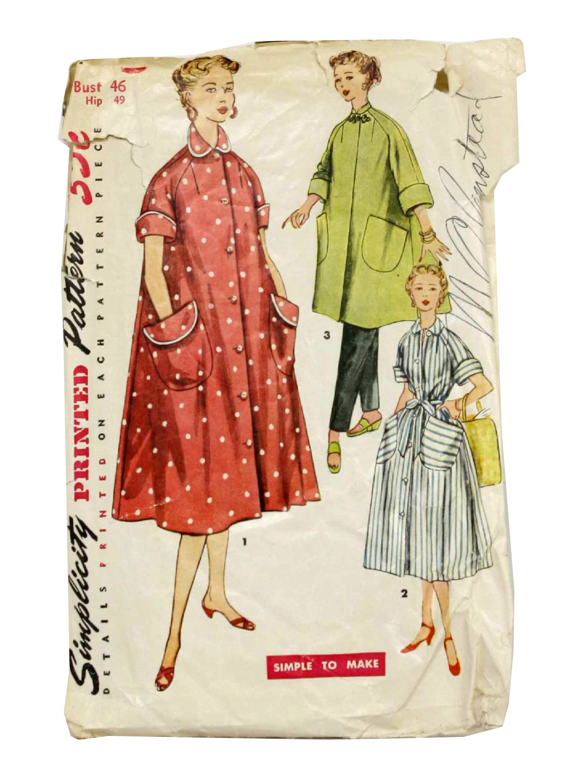 1940's Sewing Pattern (Simplicity Pattern No. 4471): 40s -Simplicity ...