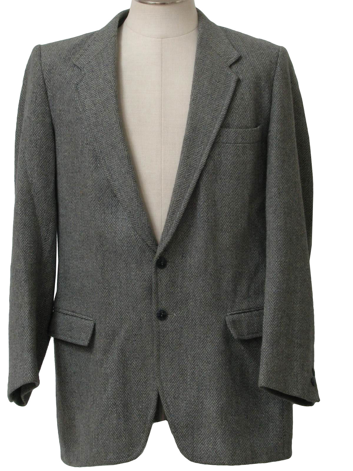 Vintage John Blair 1960s Jacket: Late 60s -John Blair- Mens shaded grey ...