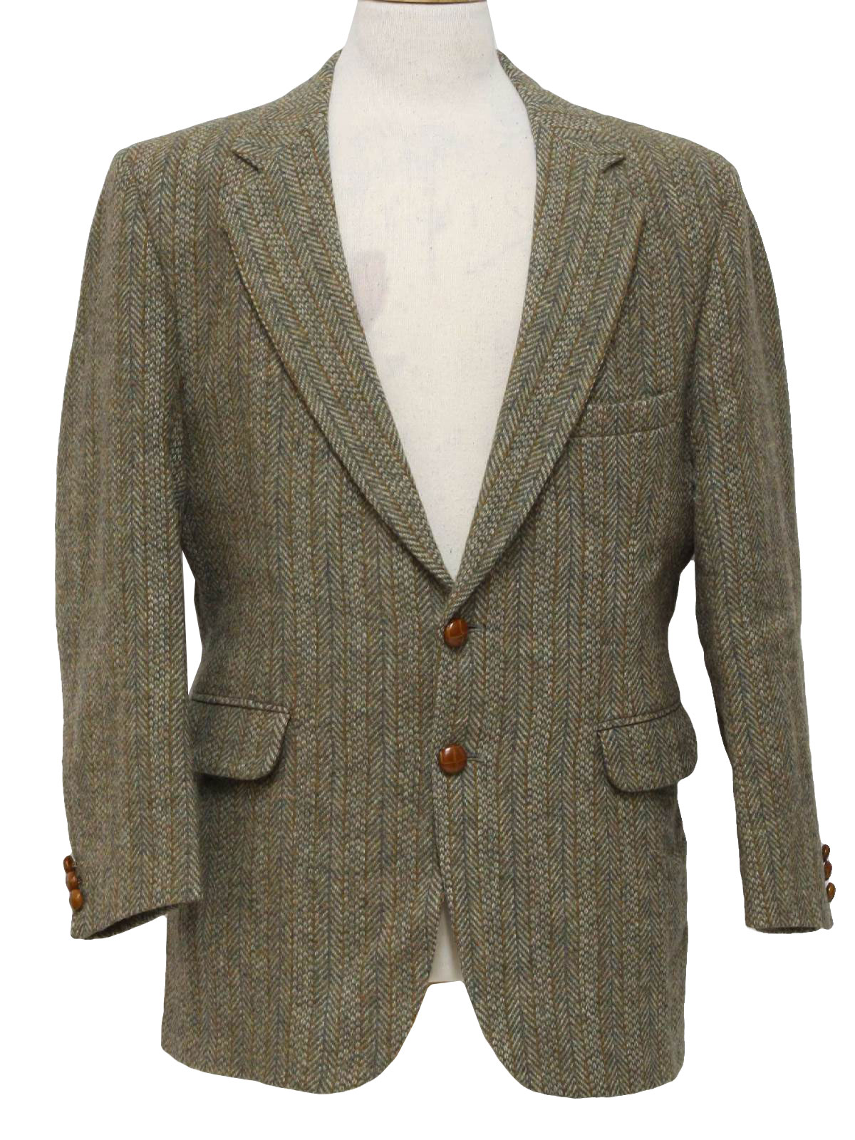 Retro 1970's Jacket (Coat Tails) : 70s -Coat Tails- Mens shaded green ...