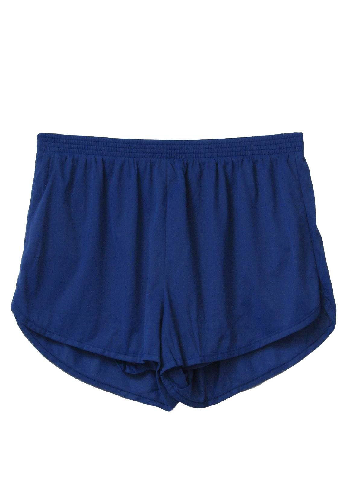 90's Soffe Shorts: 90s -Soffe- Mens blue nylon, brief lined, elastic ...