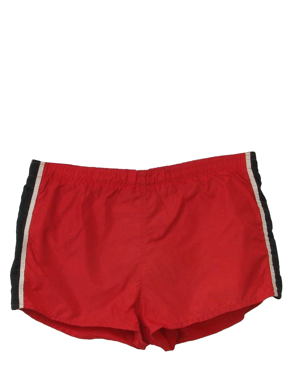 Vintage 1980's Shorts: 80s -Nike Made in USA- Mens red background nylon ...