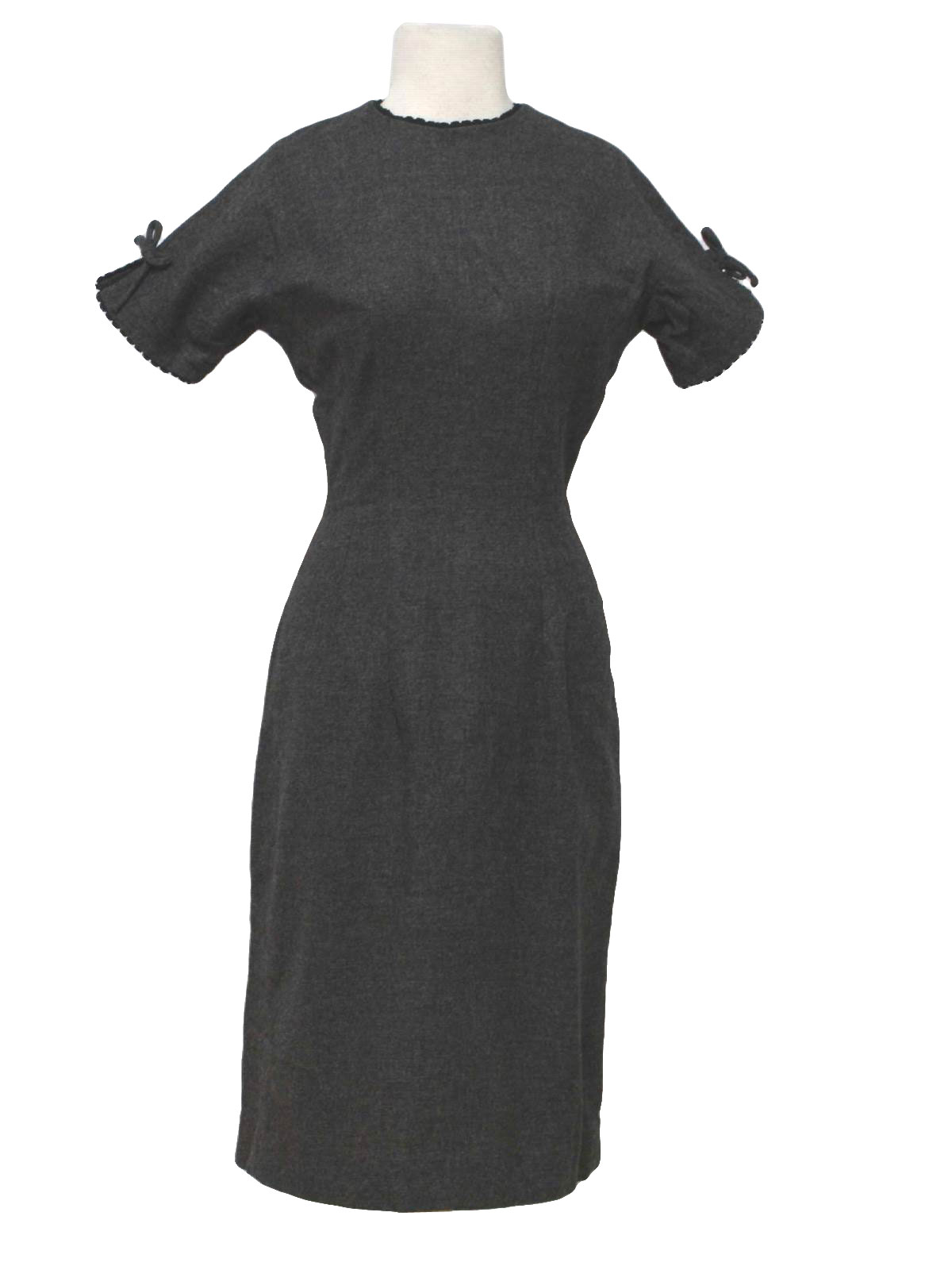 1950's Vintage Bobbie Brooks Dress: 50s -Bobbie Brooks- Womens charcoal ...