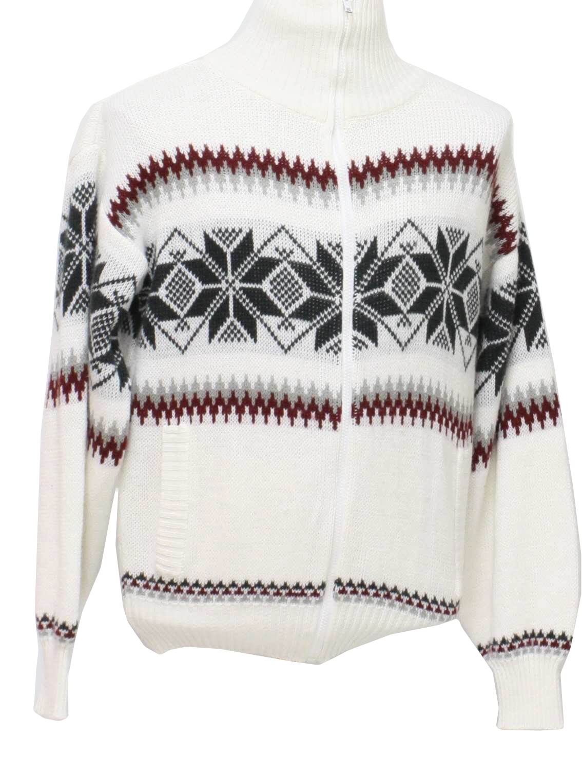 1990's Retro Sweater: 90s -Scandia Woods- Mens white background with ...