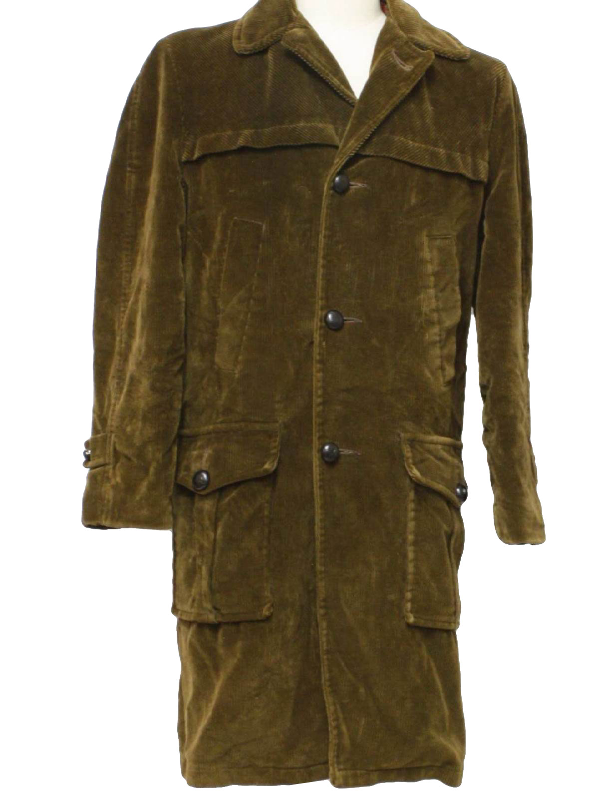 Retro 1960's Jacket (Brent) : 60s -Brent- Mens dark brown, longsleeve ...