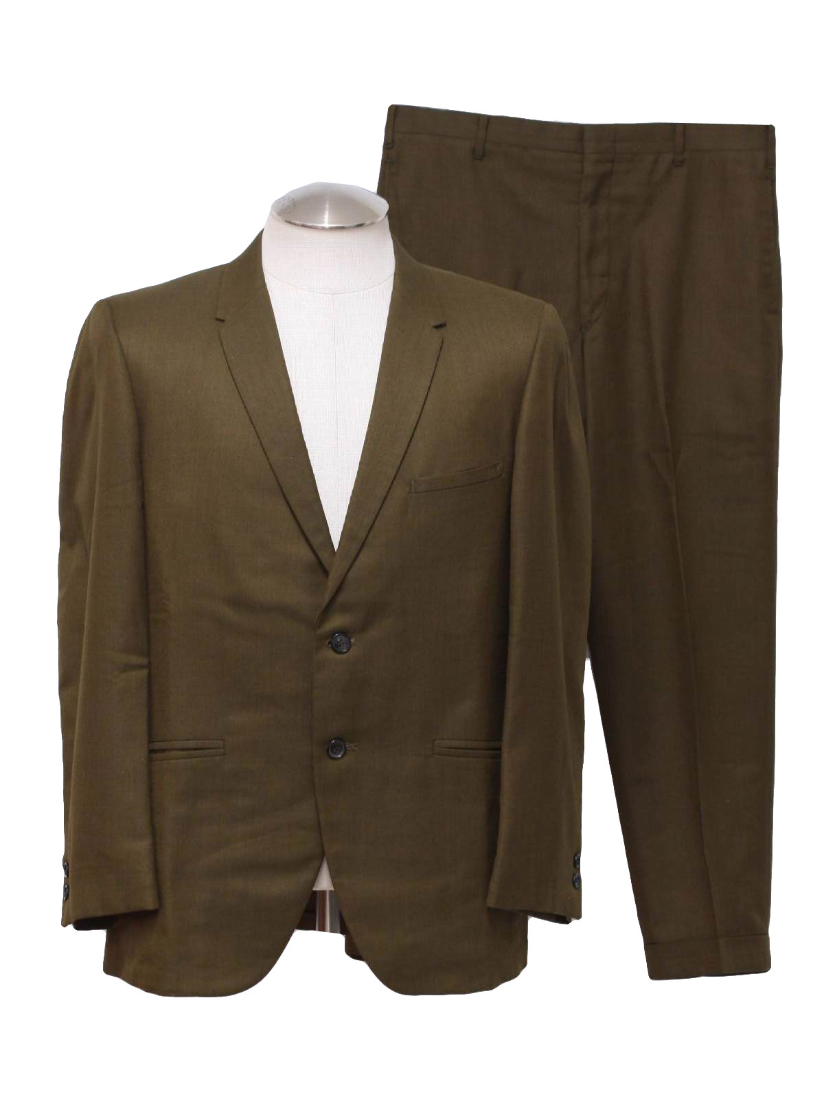 Pennys 60's Vintage Suit: 60s -Pennys- Mens sheeny, golden olive brown ...